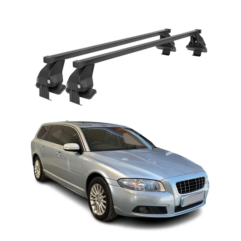 Volvo V70 (2008–2016) Black Roof Rack Cross Bars 1