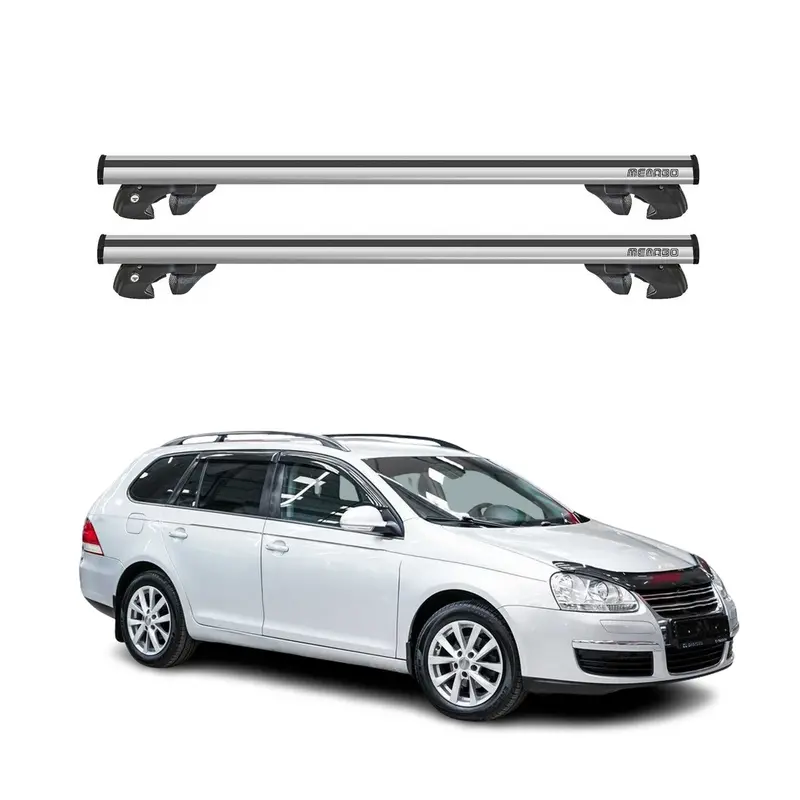 Vw Golf Mk6 Wagon Roof Crossbars (2010–2014) – Sporty Silver Integration 1