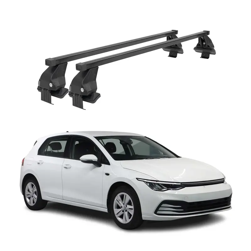 Vw Golf R Mk8 (2022–2024) Black Roof Rack Cross Bars 1