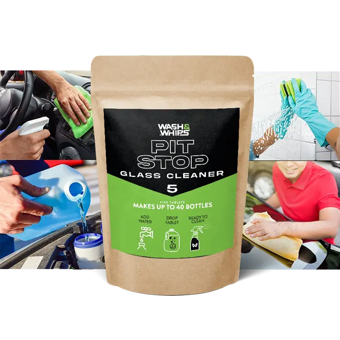 Wash&Whips Pit Stop Glass & All-Surface Cleaner Tablets – Makes 5 Gallons 1